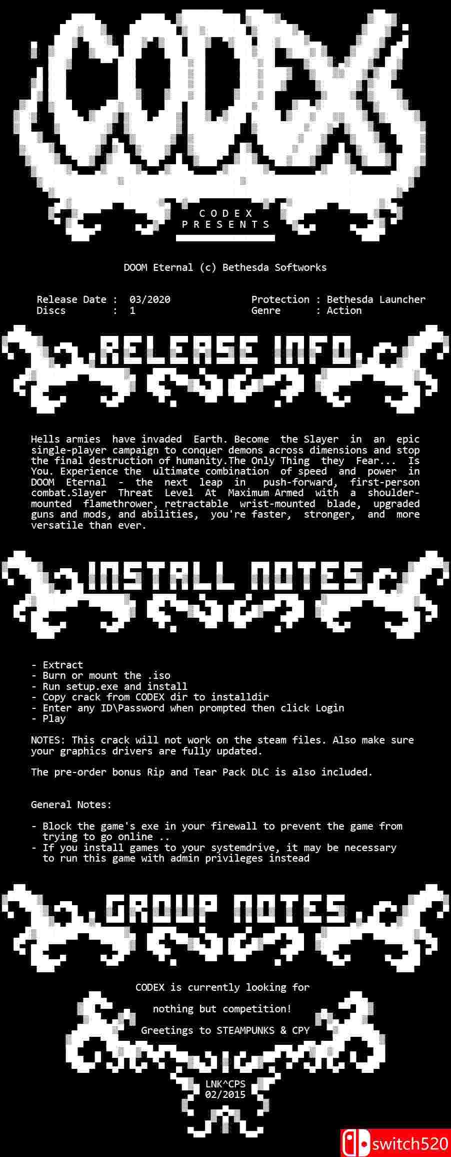 《毁灭战士：永恒》安装界面