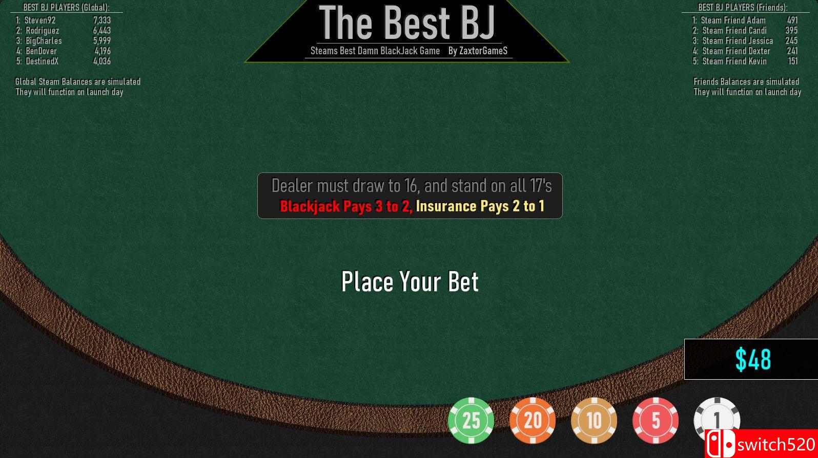 《最好的BJ》游戏截图1