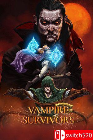 《吸血鬼幸存者》官方中文版封面图，包含恶魔城颂DLC的RUNE镜像版本，支持中文、英文和日文语言