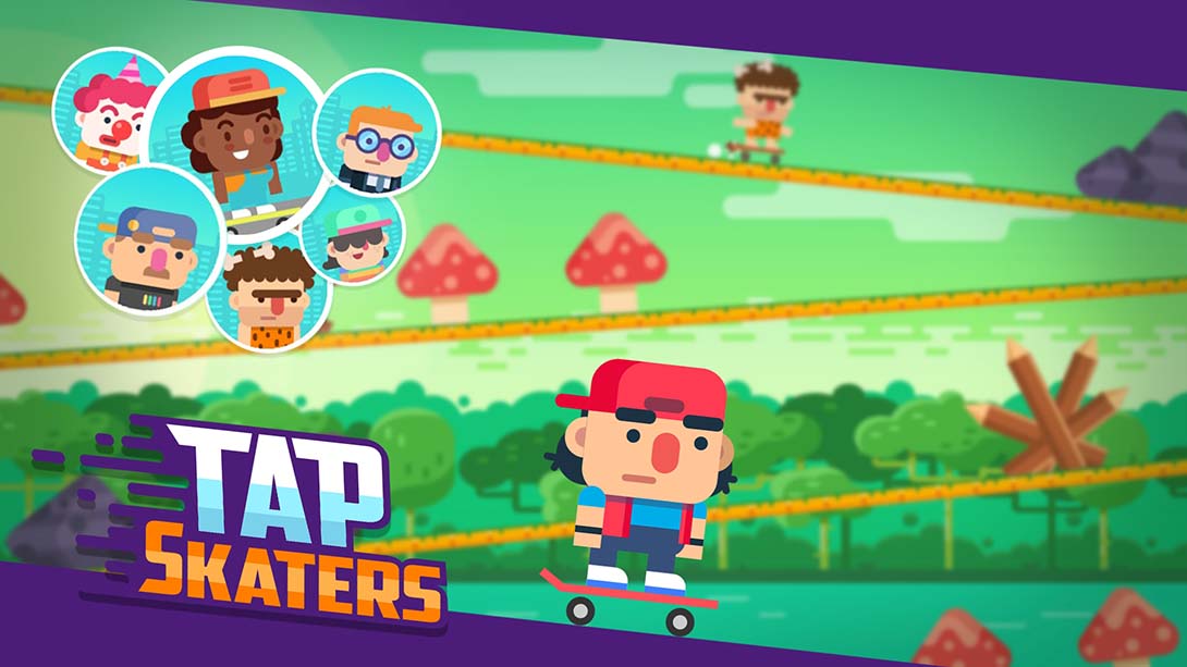 速降滑板比赛游戏 Tap Skaters 截图1