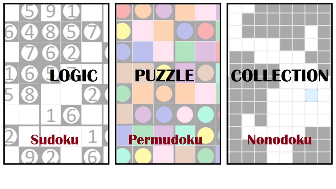 Logic Puzzle Collection: Sudoku - Permudoku - Nonodoku 英语_0