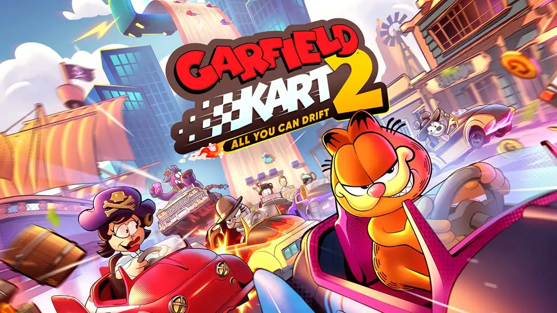 【美版】加菲猫卡丁车 2 漂移无极限 .Garfield Kart 2 - All You Can Drift 中文_0