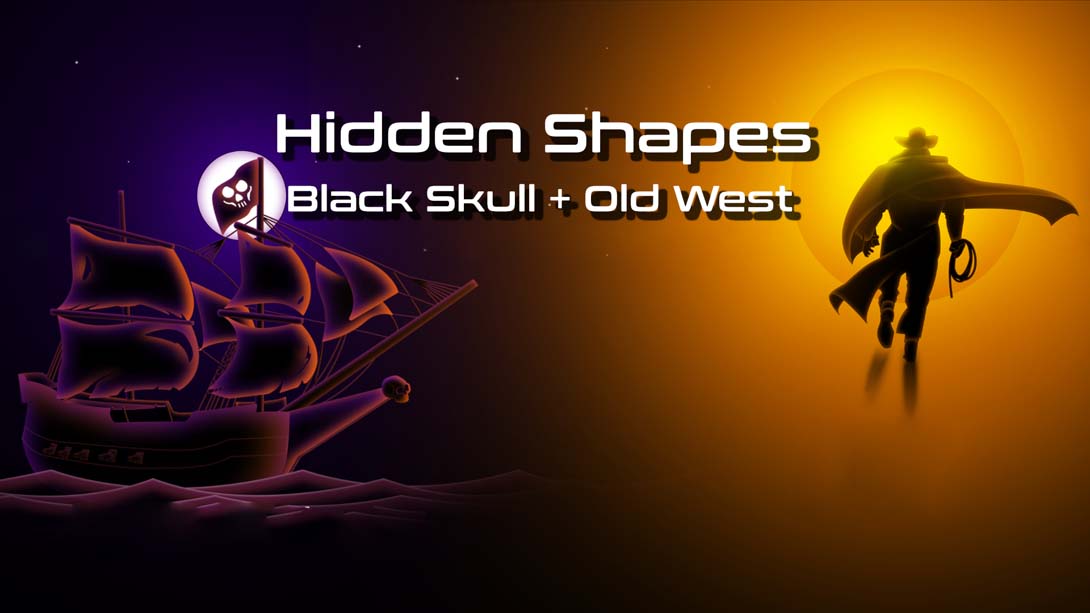 【美版】隐藏形状黑色头骨+旧西部 Hidden Shapes: Black Skull + Old West 英语_0