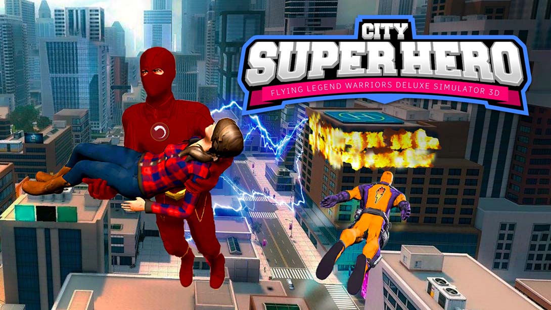 【美版】城市超级英雄3D -飞行传奇勇士豪华模拟器 City Super Hero 3D - Flying Legend Warriors Deluxe Simulat 英语_0