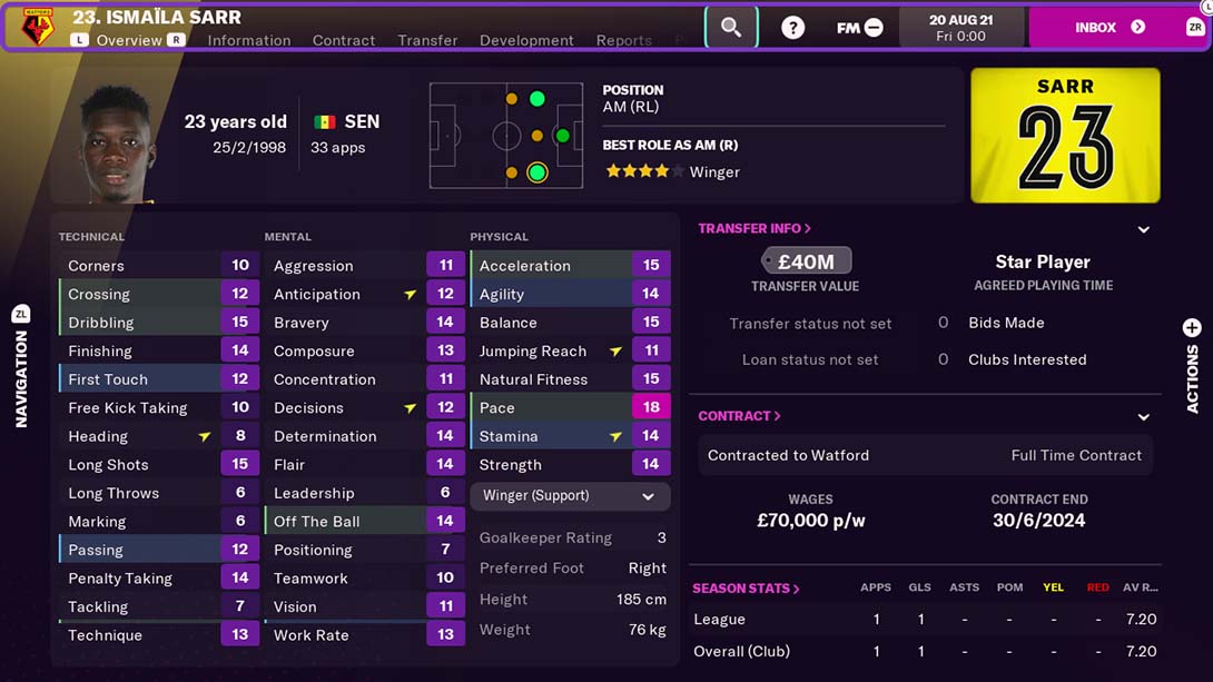 【美版】足球经理2022 触屏版 Football Manager 2022 Touch 英语_6