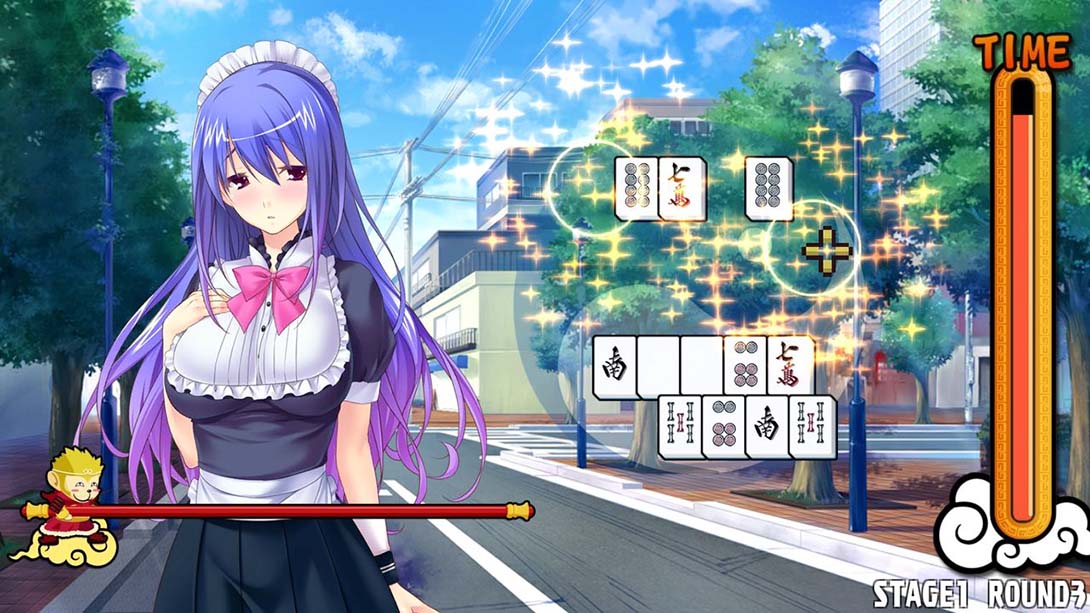 美少女麻将接龙 - 蓝 Pretty Girls Mahjong Solitaire - Blue 中文_2