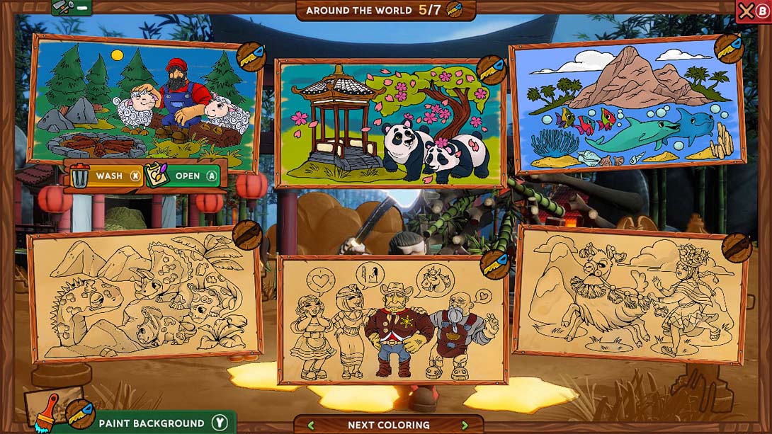 【美版】着色页:兰伯希尔故事 Lumberhill Tales: Coloring Pages 中文_6