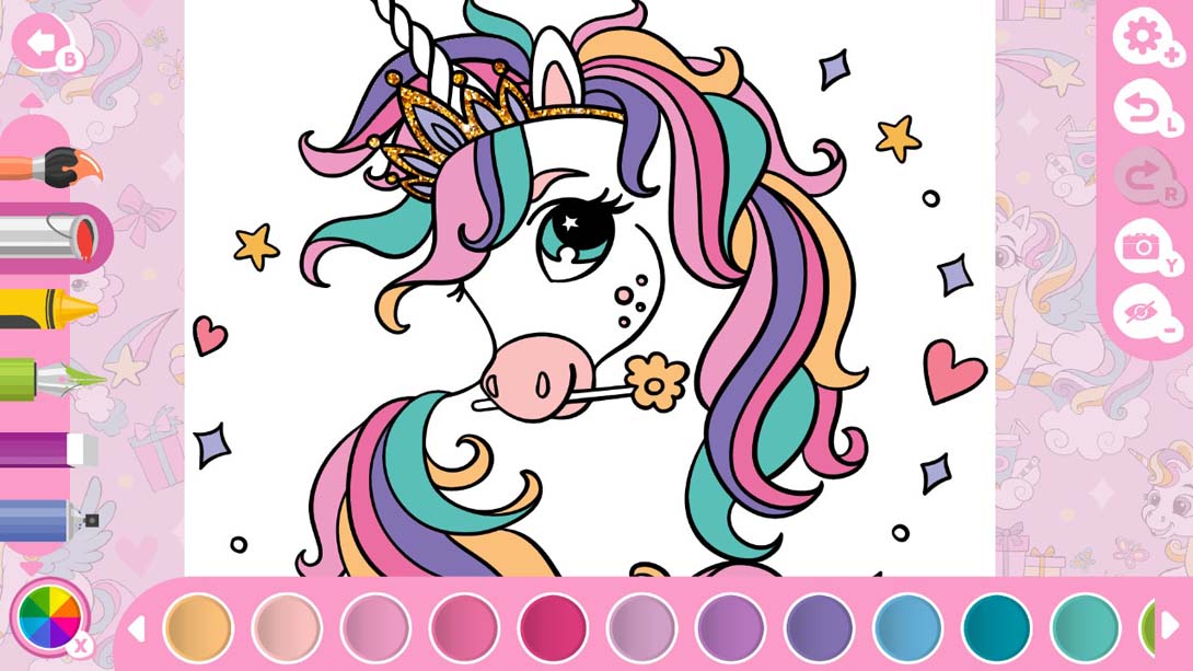 【美版】我可爱的独角兽涂色书 My Cute Unicorns - Coloring Book 中文_2