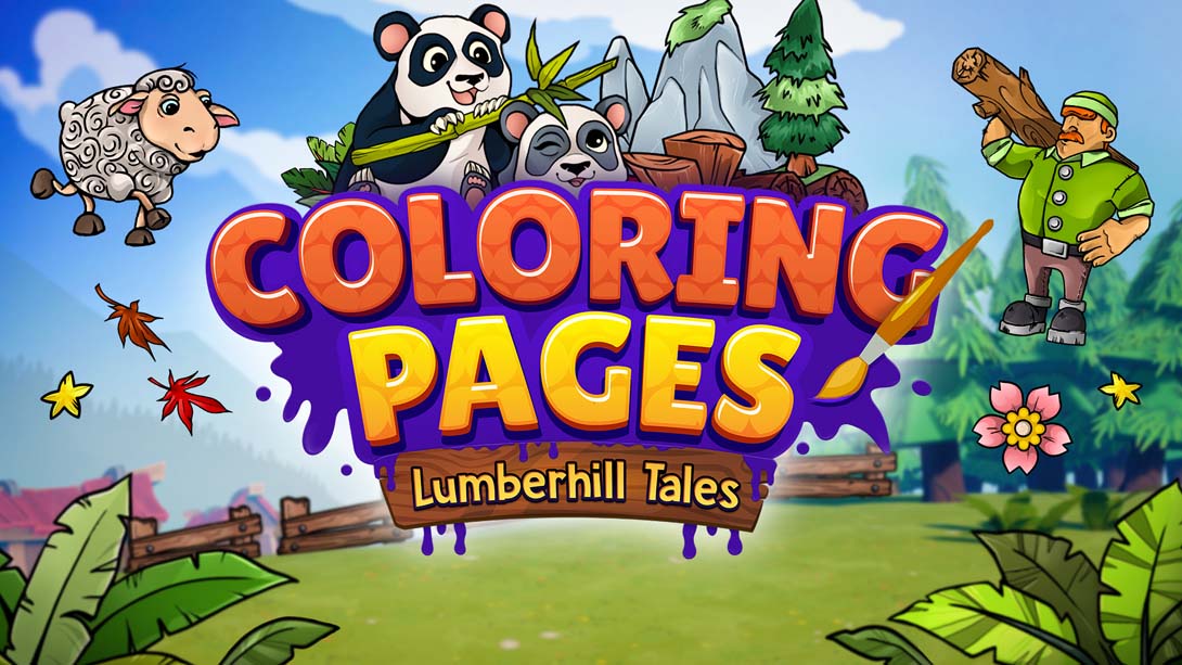 【美版】着色页:兰伯希尔故事 Lumberhill Tales: Coloring Pages 中文_0