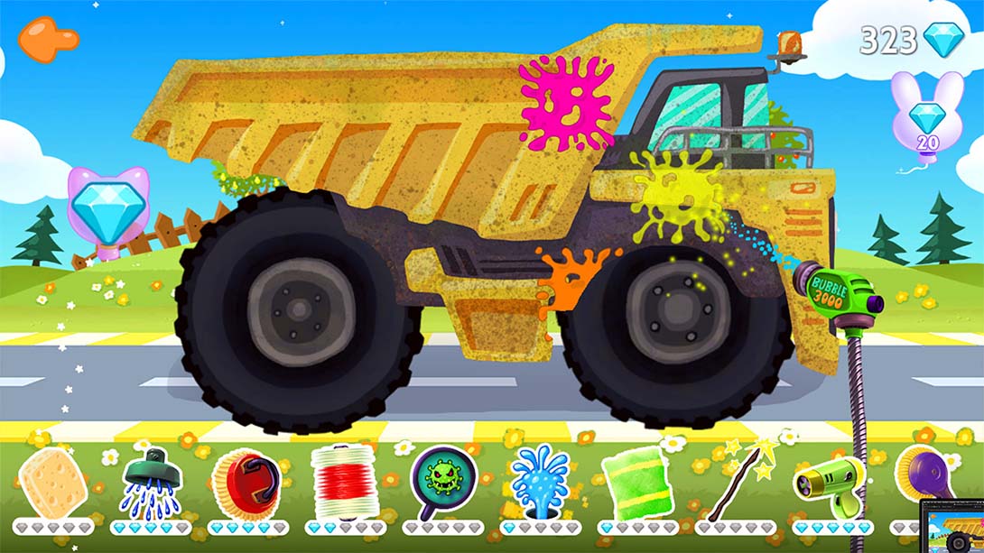 【美版】有趣的洗车 - 儿童和幼儿的卡车和汽车游戏车库Funny Car Wash - Trucks & Cars Game Garage for Kids & 中文_3