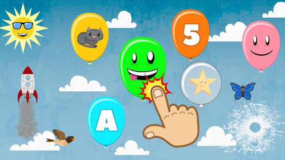 弹出气球:儿童的学习游戏 Balloon Pop for Toddlers & Kids – Learn Numbers, Letters, Colors & Animals_0