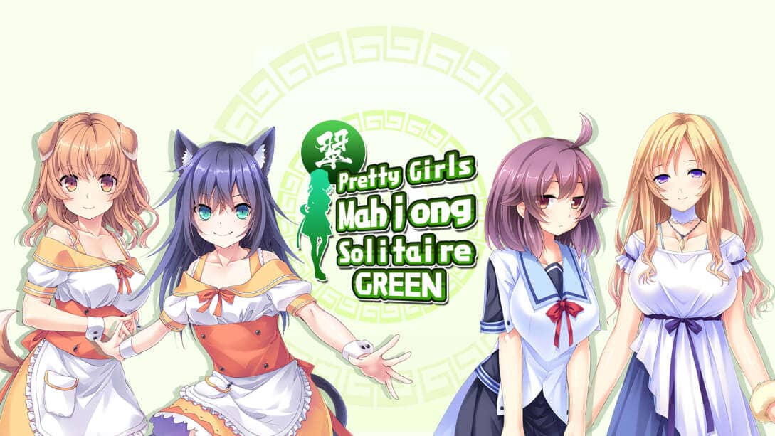 美女麻将牌：绿 Pretty Girls Mahjong Solitaire – Green_0